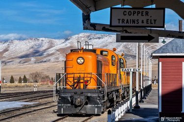 Locomotive 105 (Alco RS-2) and 109 (Alco RS-3) arrive in East Ely with some empty ore cars.  #elynevada #nevada #nevadanorthernrailwaymuseum #nevadanorthernrailway #visitnevada #nikon  #everything_transport #trb_express #trains_worldwide #kings_transport #pocket_rail #daily_crossing #railsofamerica #railsupremacy #railways_of_our_world #travel #train_nerds #trainspotting #railfans #railfans_of_instagram #railroadphotography #railfannining