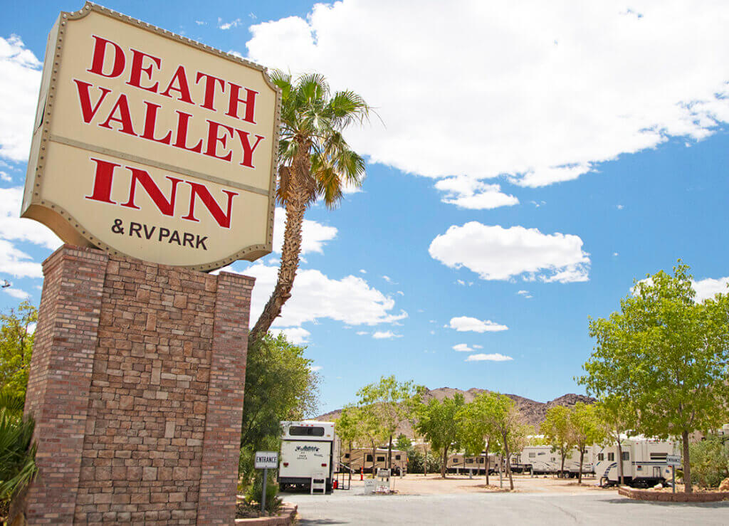 entry sign for death valley inn