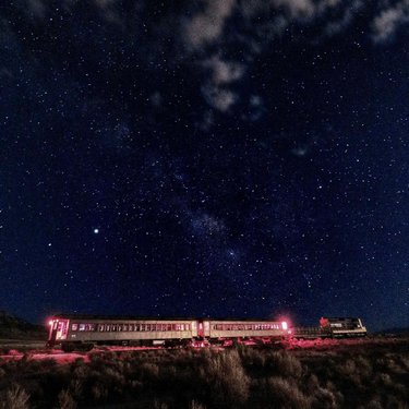 For an experience like this just go to the ghost_train_of_old_ely NNRY.com and book your seat on the #Sunset, #Stars, and #Champaign #Train. Our #nightsky does not disappoint. #visitelynevada #getelevated #mountaintown #nvtoadtrip #familyfun #familyvacation #astrotourism #space #epic #awesome #vacationideas #photooftheday by sportsworldely travelnevada ponyexpressnevada