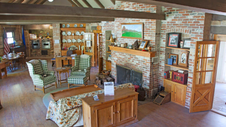 living room in the ranch house