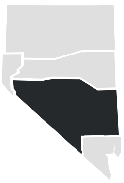Central Nevada on a map