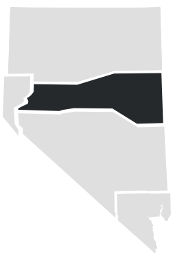 North Central Nevada on a map