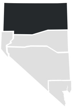 Northern Nevada on a map